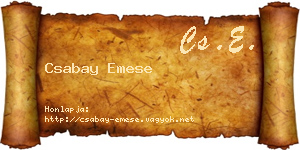 Csabay Emese névjegykártya