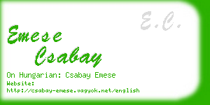 emese csabay business card